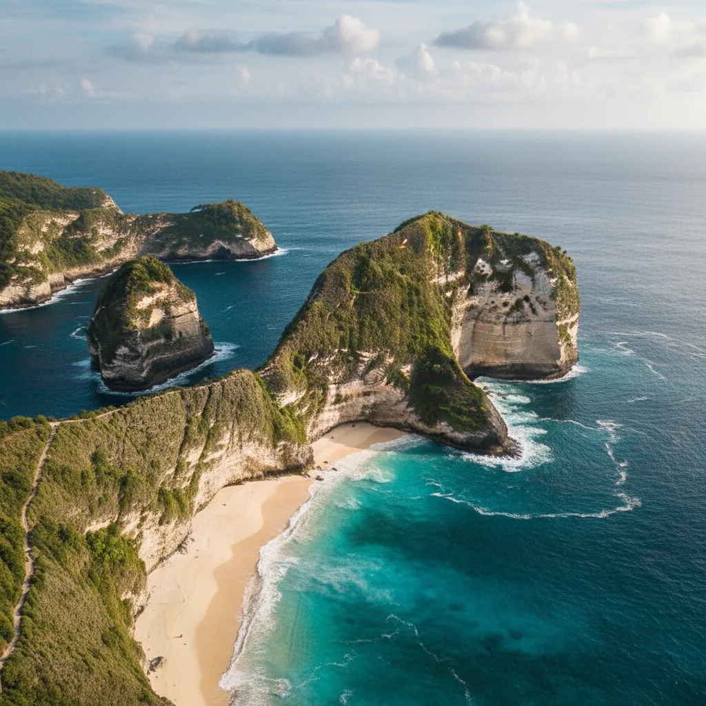 Kelingking Beach T-Rex shaped cliff at Nusa Penida island Bali