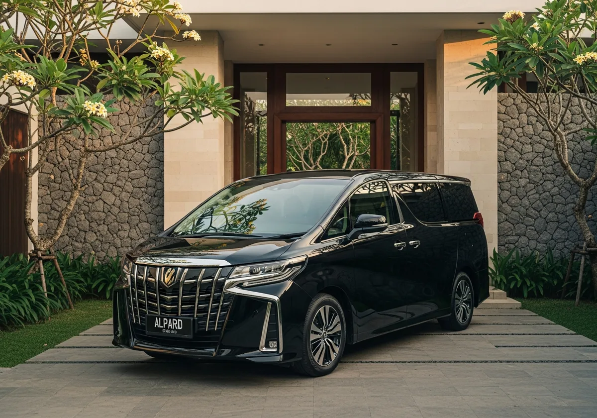 Toyota Alphard luxury airport transfer vehicle at Bali DPS airport