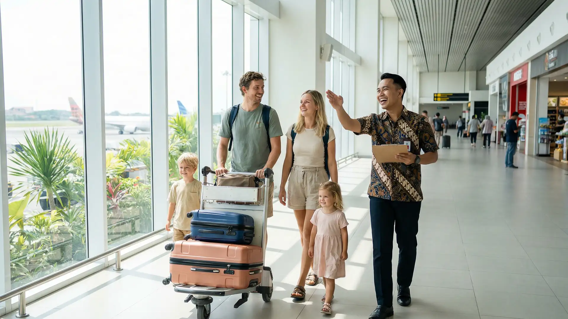 Family booking Bali airport assistance online