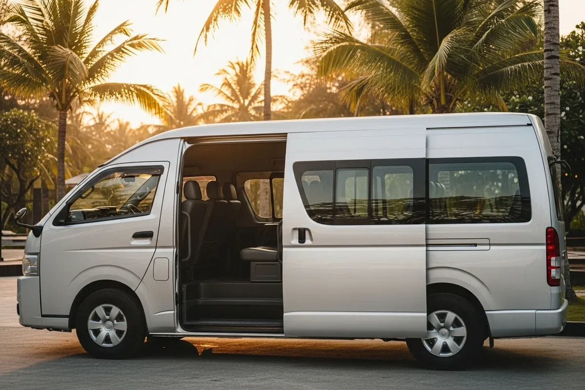 Toyota Hiace group and family Bali airport transfer van
